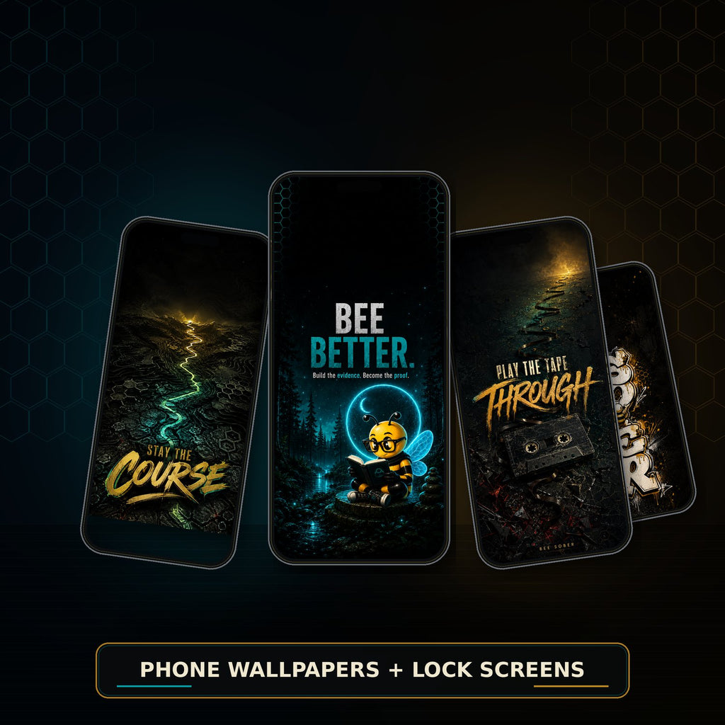 Phone Wallpapers + Lock Screens — Bee Sober Digital Pack cover artwork