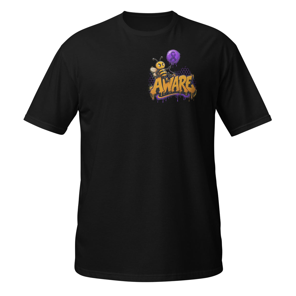 Overdose Awareness Tee in Black, front view