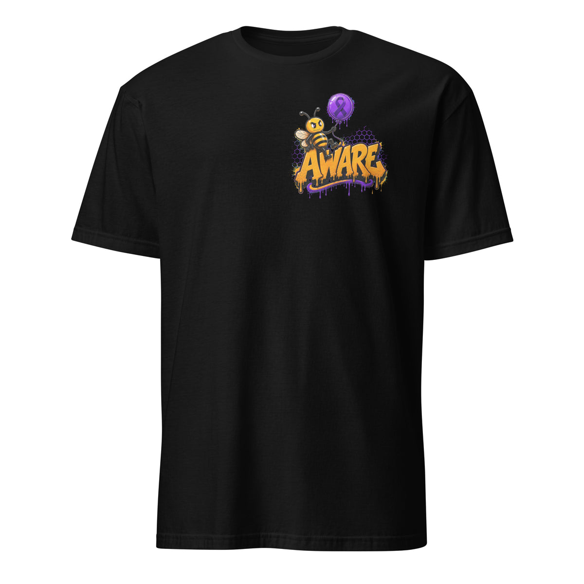 Overdose Awareness Tee in Black, front view
